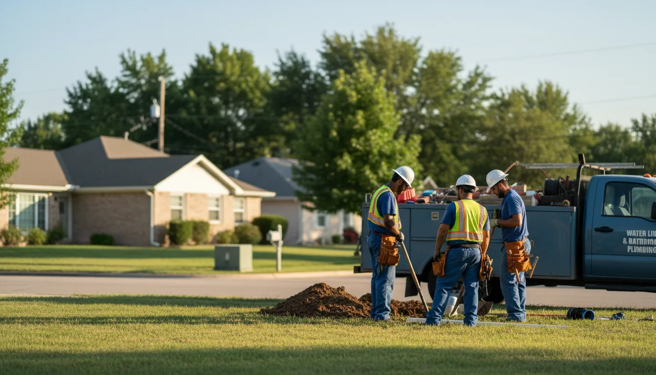 Residential water line and bathroom plumbing service in Sunman, IN